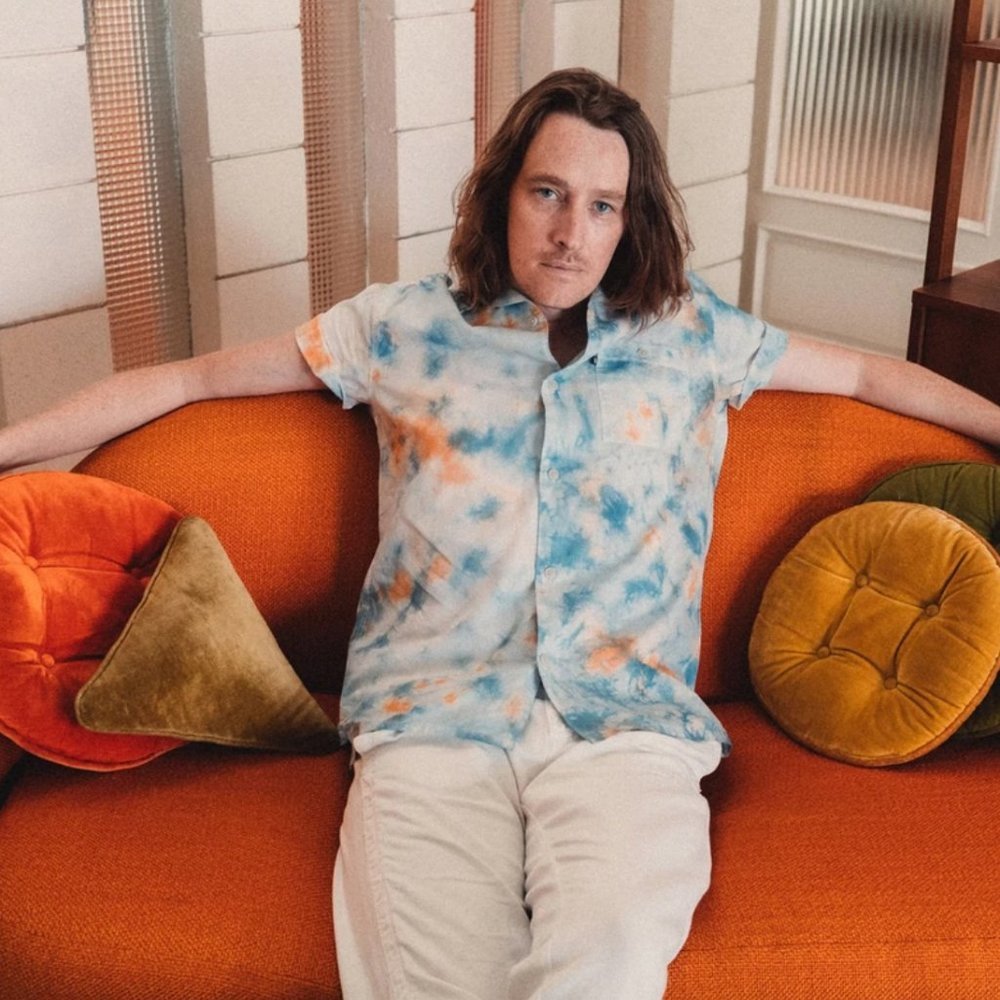 TIE DYE POPLIN CAMP SHIRT - Picture 2 of 6